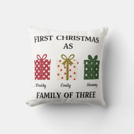 First Christmas as Family of Three Gift Kussen