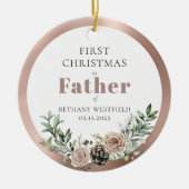 First Christmas as Father Photo Keepsake Keramisch Ornament (Voorkant)
