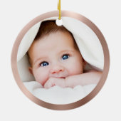 First Christmas as Father Photo Keepsake Keramisch Ornament (Achterkant)