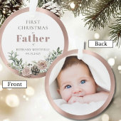 First Christmas as Father Photo Keepsake Ornament