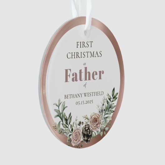 First Christmas as Father Photo Keepsake Ornament (voorkant)