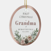First Christmas as Grandma Photo Keepsake Keramisch Ornament (Rechts)