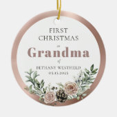 First Christmas as Grandma Photo Keepsake Keramisch Ornament (Voorkant)
