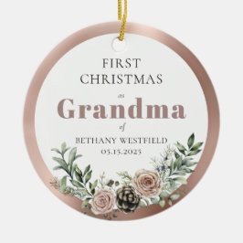 First Christmas as Grandma Photo Keepsake Keramisch Ornament