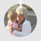 First Christmas as Grandma Red Typography – Custom Ornament (achterkant)