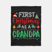 First Christmas As Grandpa Family Matching New Gra Fleece Deken (Voorkant)