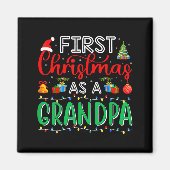 First Christmas As Grandpa Family Matching New Gra Magneet (Voorkant)