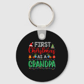 First Christmas As Grandpa Family Matching New Gra Sleutelhanger (Voorkant)