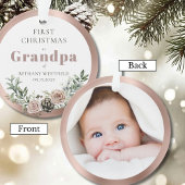 First Christmas as Grandpa Photo Keepsake Ornament