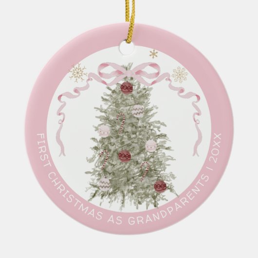 First Christmas as Grandparents Keramisch Ornament (Voorkant)
