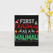 First Christmas As Mawmaw Family Matching New Mawm Kaart (Gele Bloem)