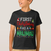 First Christmas As Mawmaw Family Matching New Mawm T-shirt (Voorkant)
