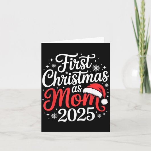 First Christmas As Mom 2025 Family Matching New Mo Kaart (Voorkant)