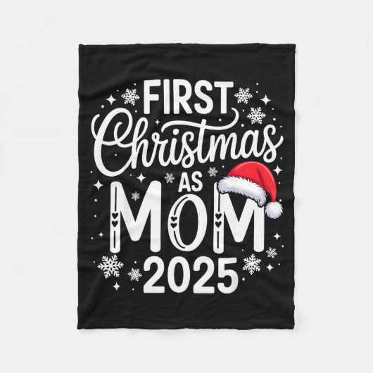 First Christmas As Mom 2025 Matching Family Holida Fleece Deken (Voorkant)
