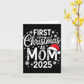 First Christmas As Mom 2025 Matching Family Holida Kaart (Gele Bloem)
