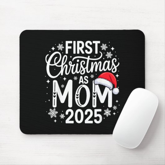 First Christmas As Mom 2025 Matching Family Holida Muismat (Met muis)
