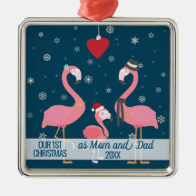 first Christmas as Mom and Dad Vlingo snowflakes