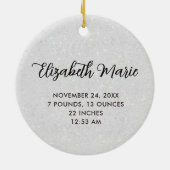 First Christmas as Mom Dad Wonderland Baby Photo Keramisch Ornament (Achterkant)