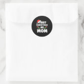 First Christmas As Mom  Ronde Sticker (Tas)