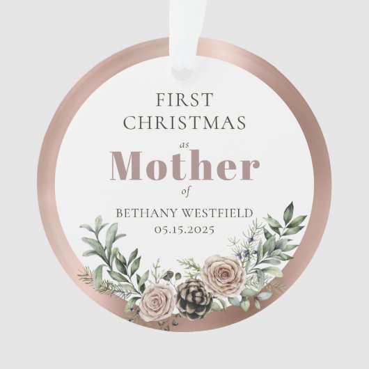 First Christmas as Mother Photo Keepsake Ornament (voorkant)