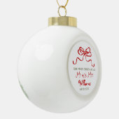 First Christmas As Mr and Mrs Bow Keramische Bal Ornament (Links)