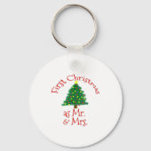 First Christmas As Mr And Mrs - Matching Newlyweds Sleutelhanger (Voorkant)