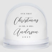 First Christmas as Mr. and Mrs. Newlywed Holiday Sneeuwbol (Voorkant)