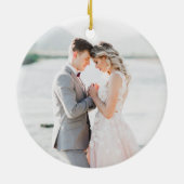 First Christmas as Mr & Mrs Photo Keepsake Keramisch Ornament (Achterkant)