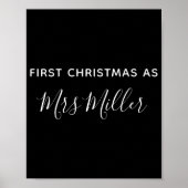 First Christmas As Mrs D Name  Poster (Voorkant)