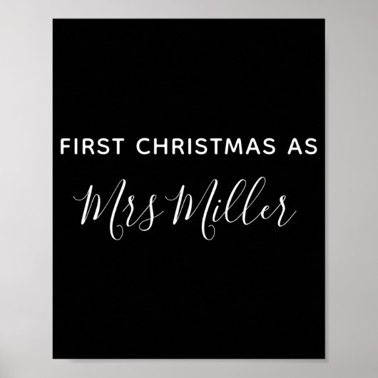 First Christmas As Mrs D Name  Poster (Voorkant)