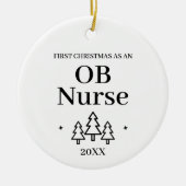 First Christmas as OB Nurse – New Job Keramisch Ornament (Voorkant)