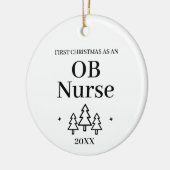 First Christmas as OB Nurse – New Job Keramisch Ornament (Links)