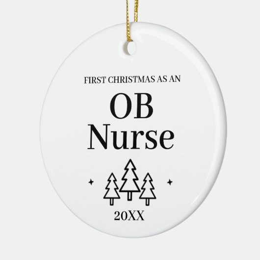 First Christmas as OB Nurse – New Job Keramisch Ornament (Links)