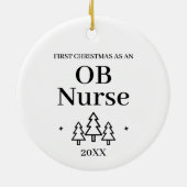 First Christmas as OB Nurse – New Job Keramisch Ornament (Achterkant)