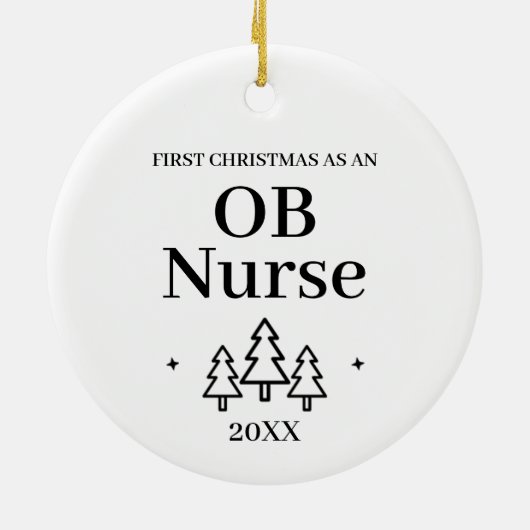 First Christmas as OB Nurse – New Job Keramisch Ornament (Achterkant)