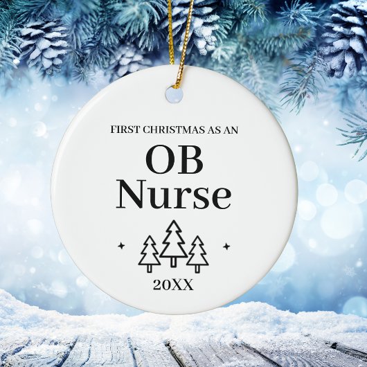First Christmas as OB Nurse – New Job Keramisch Ornament