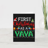First Christmas As Yaya Family Matching New Yaya  Kaart (Voorkant)