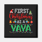 First Christmas As Yaya Family Matching New Yaya  Magneet (Voorkant)