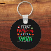First Christmas As Yaya Family Matching New Yaya  Sleutelhanger (Voorkant)