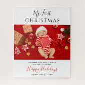 First Christmas Baby Photo Collage Legpuzzel (Verticaal)