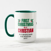 FIRST CHRISTMAS CHRISTIAN Custom Monogram Mok (Links)