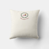 First Christmas Deer with Wreath Customize Kussen (Achterkant)