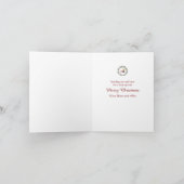 First Christmas Deer with Wreath Folded Card Notitiekaartje (Binnen)