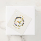 First Christmas Deer with Wreath Yellow Cream Bedankjes Labels (In situ)