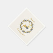 First Christmas Deer with Wreath Yellow Cream Servet (Hoek)