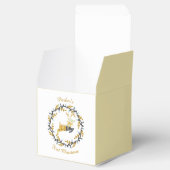 First Christmas Deer with Wreath Yellow Customize Bedankdoosjes (Geopend)