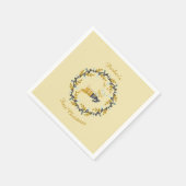 First Christmas Deer with Wreath Yellow  Servet (Hoek)