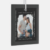 First Christmas Expecting Pregnancy Announcement  Glas Ornament (Voorkant Rechts)
