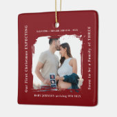 First Christmas Expecting Pregnancy Announcement  Keramisch Ornament (Links)