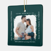 First Christmas Expecting Pregnancy Announcement  Keramisch Ornament (Links)